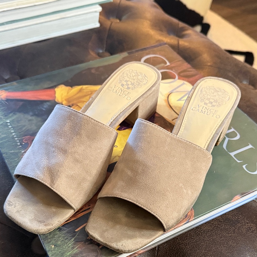 Vince Camuto Women's Beige Mules